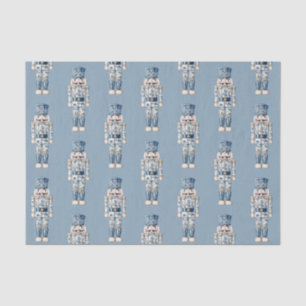 Blue and White Chinoiserie Christmas Nutcracker Tissue Paper