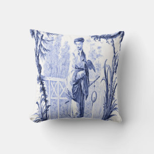 Blue and White Chinoiserie Cushion