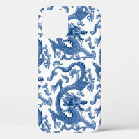 Blue and White Chinoiserie Dragon 