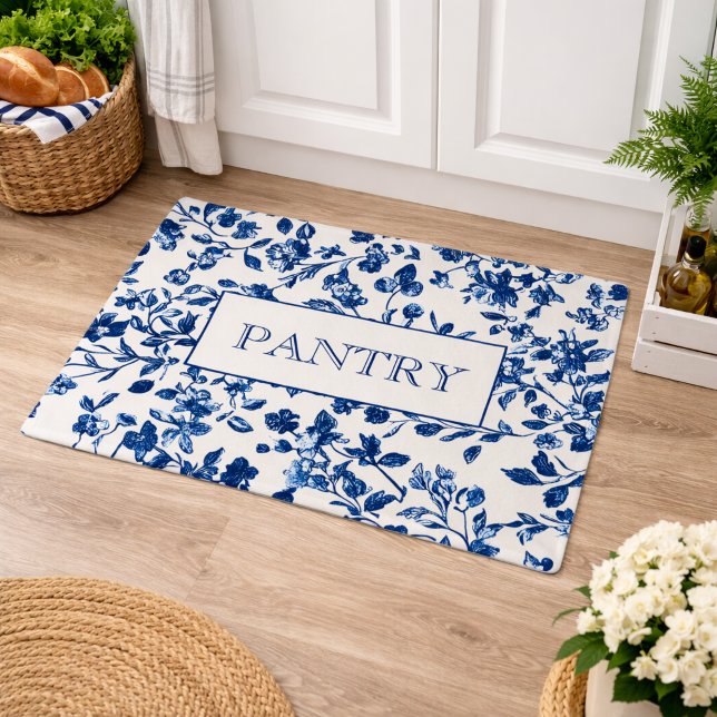 Blue and White Chinoiserie Pantry Doormat (Creator Uploaded)
