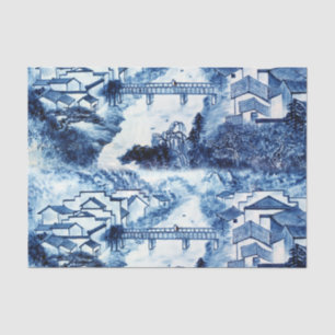 Blue and White Chinoserie 2 Tissue Paper