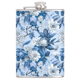 Blue and White Chinoserie Series Design 3 Hip Flask