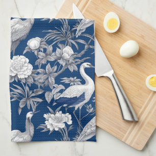 Blue and White Chinoserie Series Design 7 Tea Towel