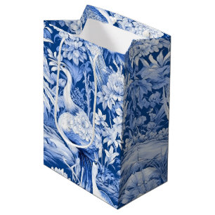 Blue and White Chinoserie Series Design 8 Medium Gift Bag