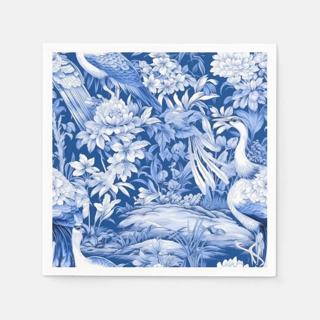 Blue and White Chinoserie Series Design 8 Napkin (Front)