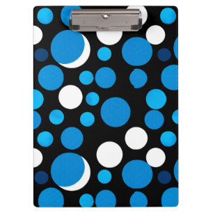 Blue and White Circles Pattern Clipboard