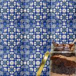 Blue and White Classic Elegant Damask Pattern Tile<br><div class="desc">Elegant decorative tile design featuring a seamless damask pattern in blue and white.</div>