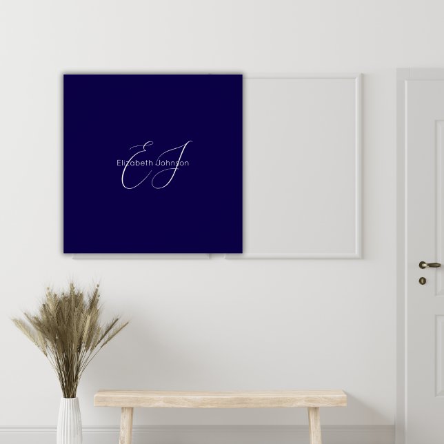blue and white classic minimalist name customised poster (Creator Uploaded)