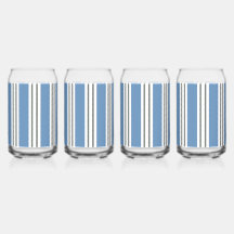 Blue and White Coastal Stripes