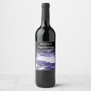 Blue and White Cold Creek Wine Label