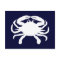 Blue and White Crab Shape