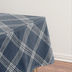Blue and White Denim Look Tablecloth