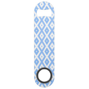Blue and white diamond pattern