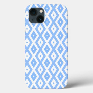 Blue and white diamond pattern Case-Mate iPhone ca iPhone 13 Case