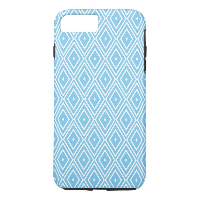 Blue and White Diamond Pattern Case-Mate iPhone Case (Back)