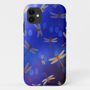 Blue And White Dragon Fly Pattern, Case-Mate iPhone Case