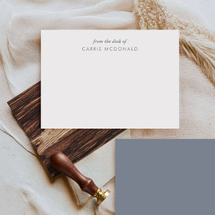 Blue and White Elegant Personalised Stationery Card
