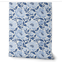 Blue and White English Garden Peony