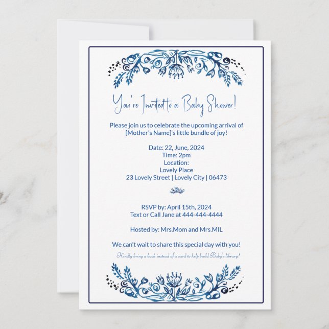 Blue and White Event Invitation (Front)