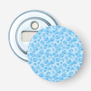 Blue and white faux fur effect bottle opener