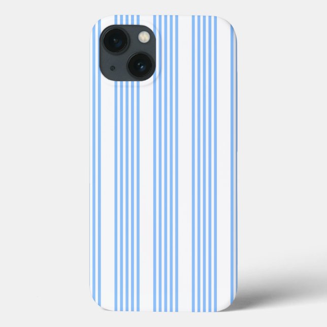 Blue and white five stripes pattern Case-Mate iPhone case (Back)