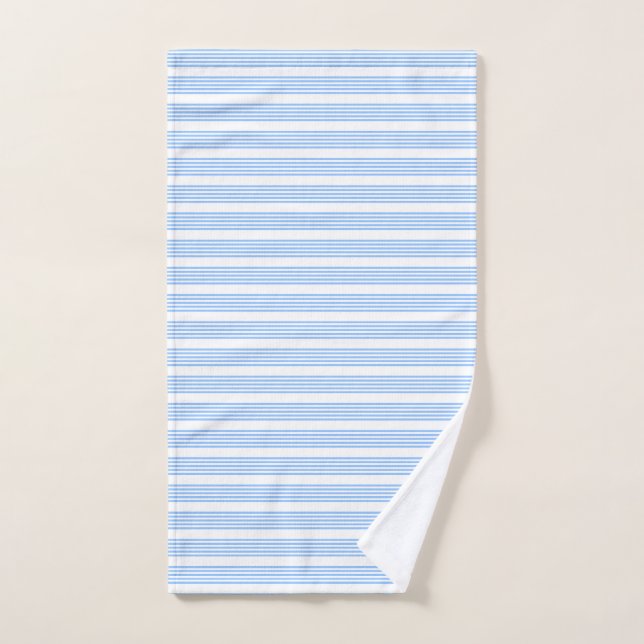 Blue and white five stripes pattern hand towel (Hand Towel)