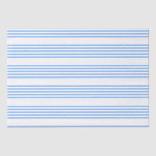 Blue and white five stripes pattern tissue paper