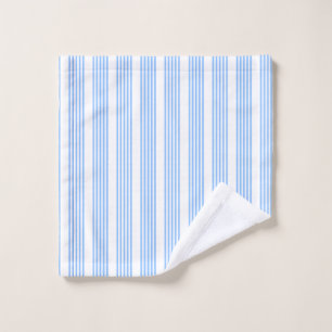 Blue and white five stripes pattern wash cloth