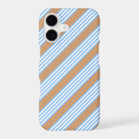 Blue and white five stripes pattern with tan