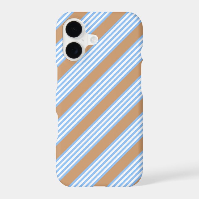 Blue and white five stripes pattern with tan (Back)