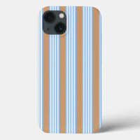 Blue and white five stripes pattern with tan