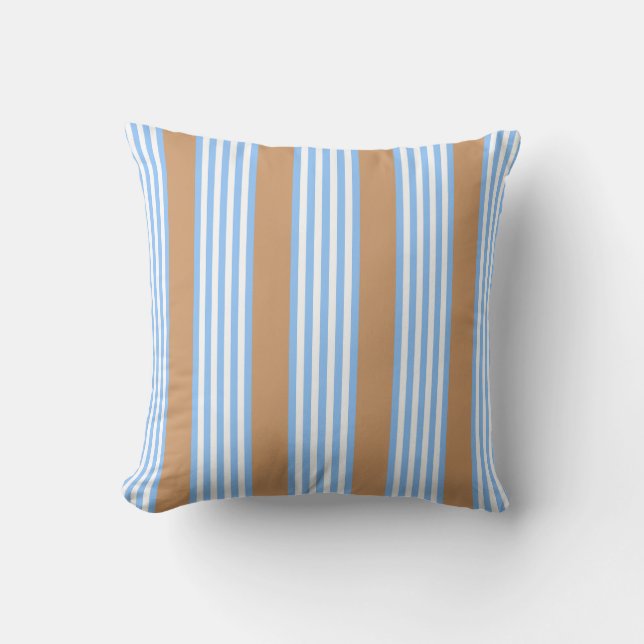 Blue and white five stripes pattern with tan cushion (Front)