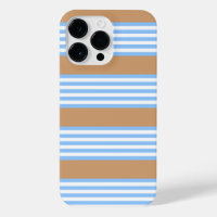 Blue and white five stripes pattern with tan