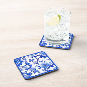 Blue and White Floral Beauty Coaster