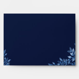 Blue and White Floral Envelope