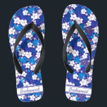 Blue and White Floral Pattern Wedding Bridesmaid Jandals<br><div class="desc">Classic blue and white floral pattern design, makes a memorable gift for wedding party members: bride tribe, bridesmaids, mother of the bride, maid of honour... adding a stylish dose of glam to your wedding day, bachelorette party, or other celebration. ♥Customise it with your wording by using the template fields. ♥ If you want...</div>