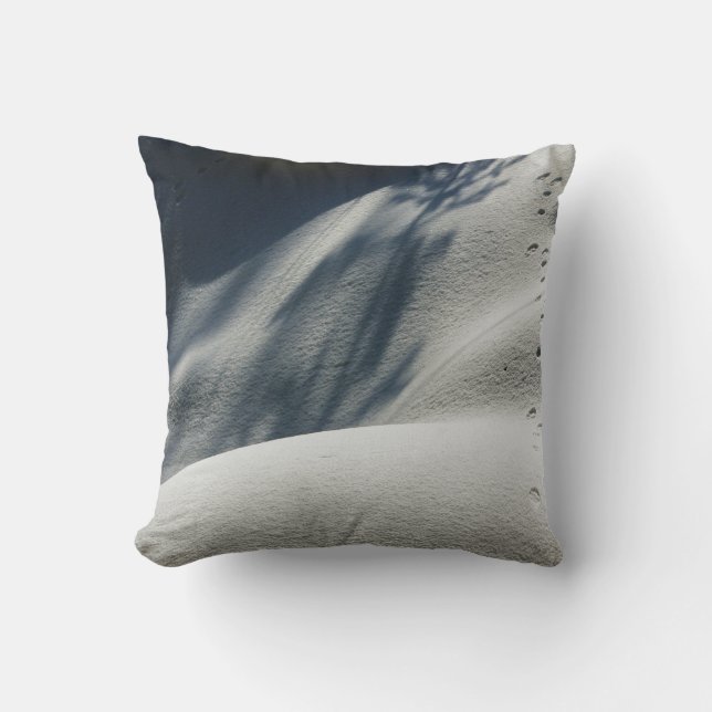 Blue and white floral textile cushion (Front)