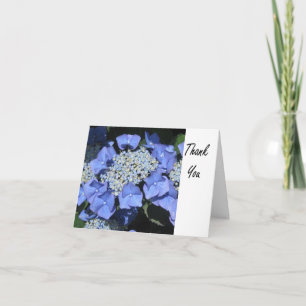 Blue and white flower Thank You card
