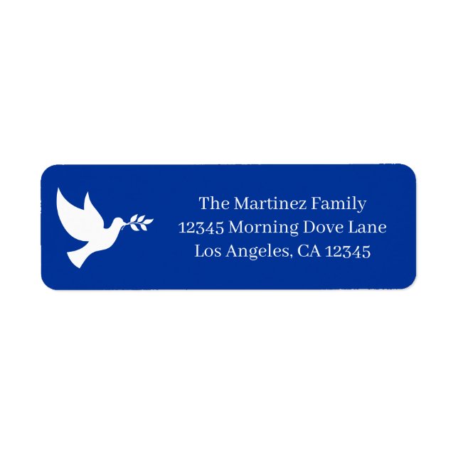Blue and White Flying Peace Dove (Front)