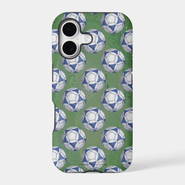Blue and White Futbal Pattern (Back)