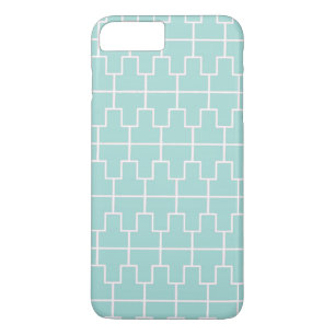 Blue and White Geometric Pattern iPhone 8 Plus/7 Plus Case