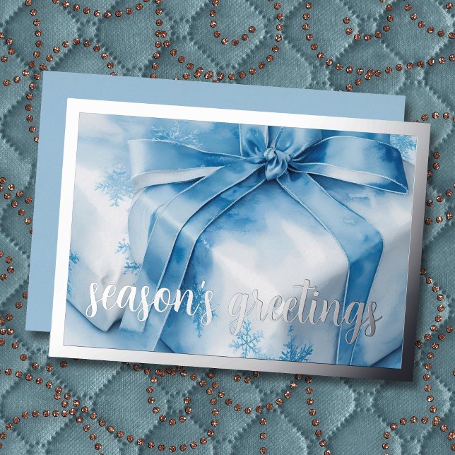 Blue and White Gift Seaon's Greetings (Creator Uploaded)