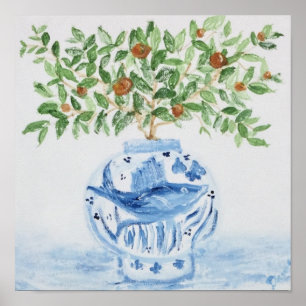 Blue and White Ginger Jar Art Print