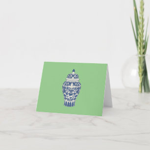 Blue and White Ginger Jar Card