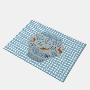 Blue and White Ginger Jar Doormat Rug