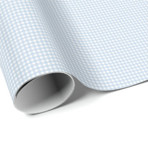Blue and White Gingham Wrapping Paper