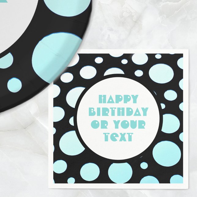 Blue and White Gradient Circles Modern Napkins (Creator Uploaded)