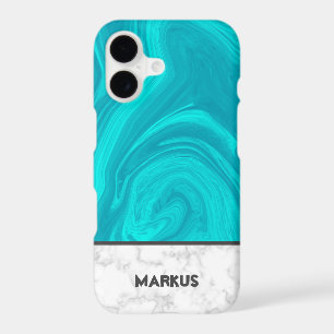 Blue And White -Grey Marble