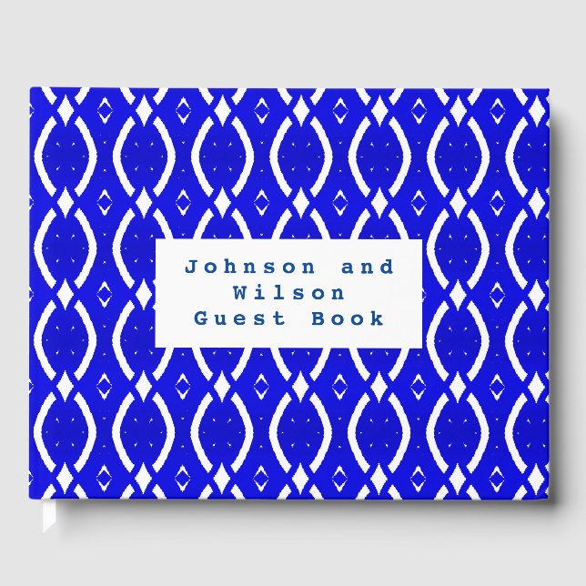Blue and White Guest Book  (Front)