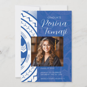 Blue and White Invitation